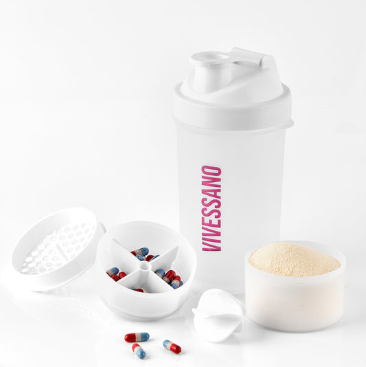 Termo Shaker Blanco de 500 ML | 4 compartimentos