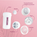 Termo Shaker Blanco de 500 ML | 4 compartimentos